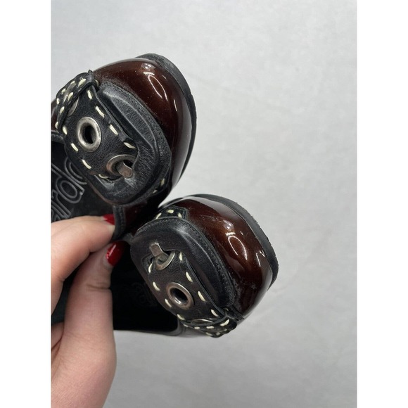 Bernardo Dark Brown Loafer Womens Size 6.5 Made In Brazil Shoes Glossy Finish - Picture 6 of 10